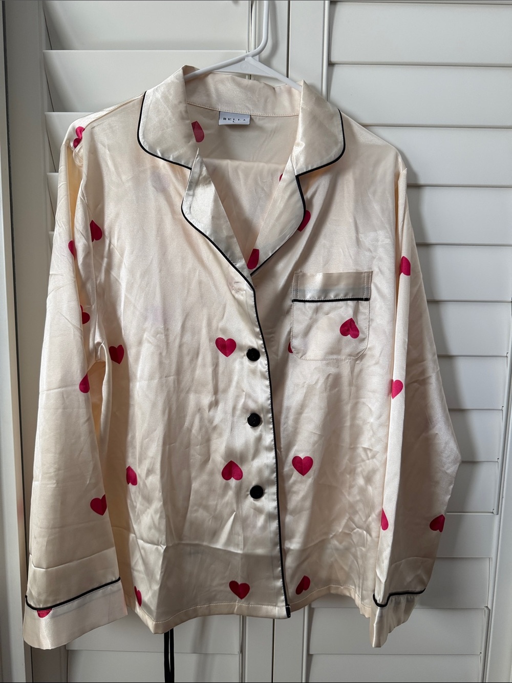 Bella Satin Heart Pajama Set